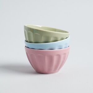 Pier 1 Pastel Mini Ceramic Prep Bowl Set - New In Box